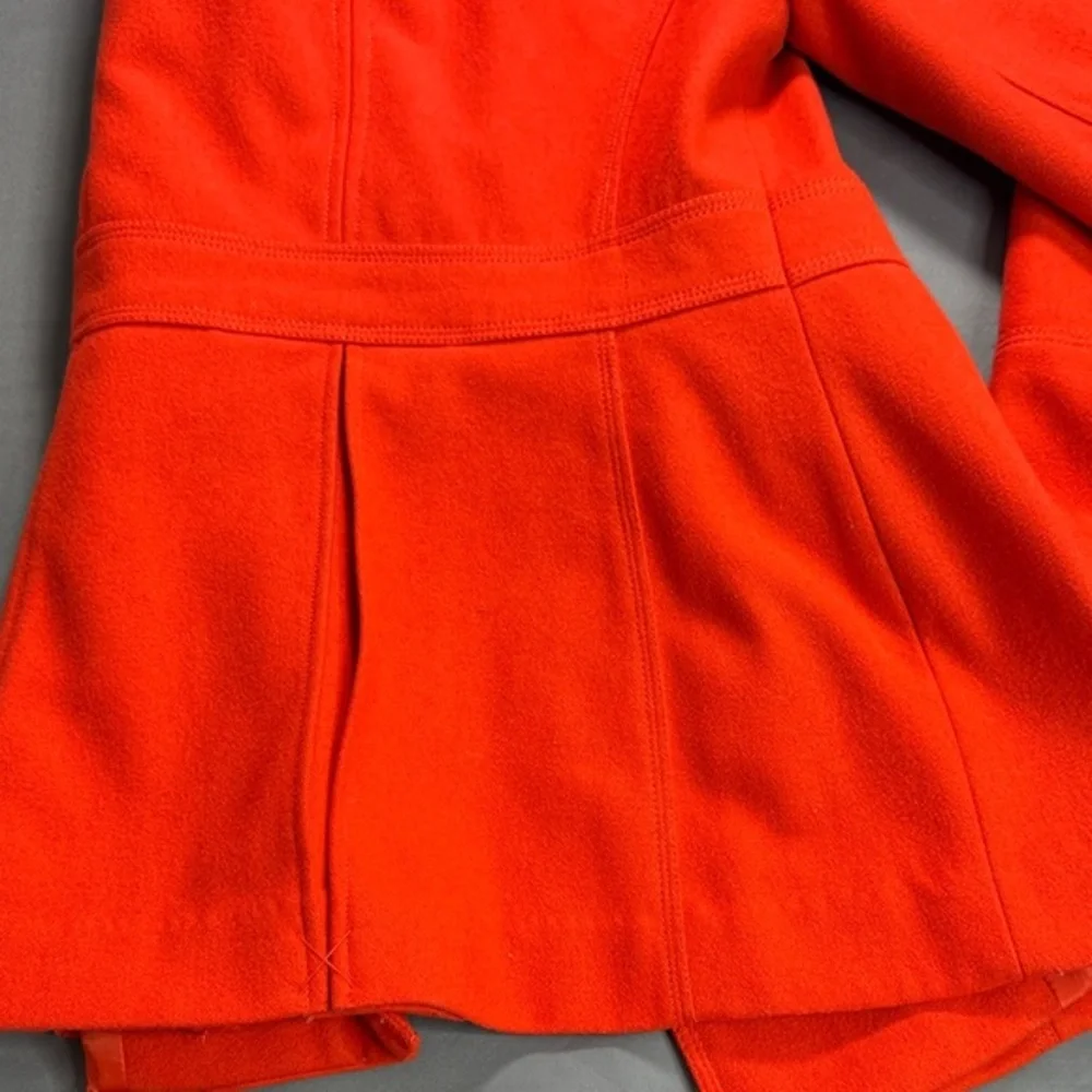 Michael Kors Orange Wool‎ Blend Peacoat Size 4
